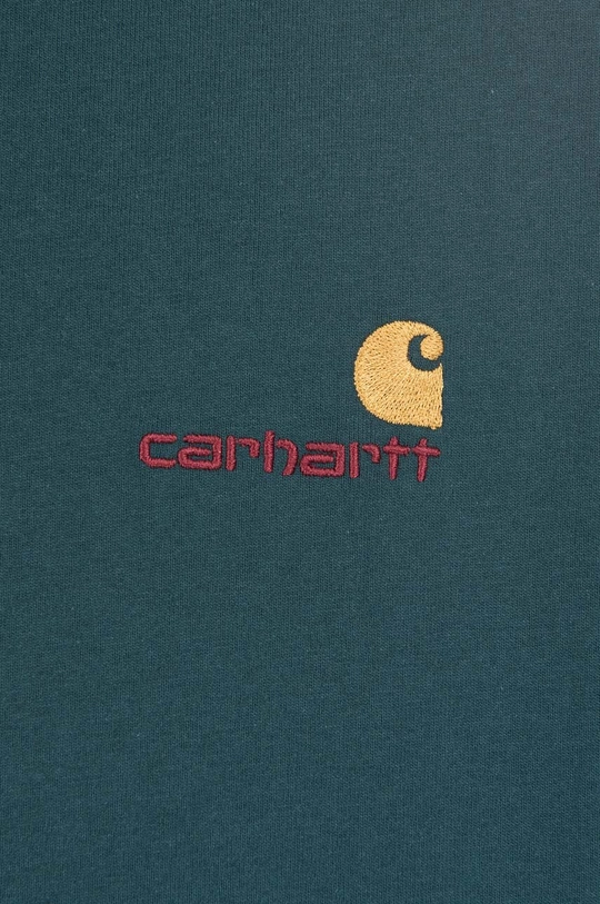 Bavlněné tričko s dlouhým rukávem Carhartt WIP American Script  100 % Organická bavlna