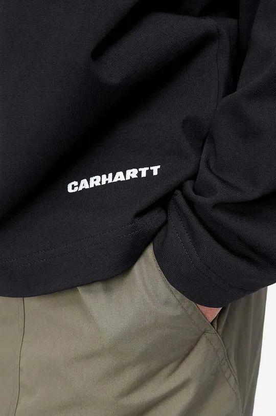 Bavlněné tričko s dlouhým rukávem Carhartt WIP Link Script