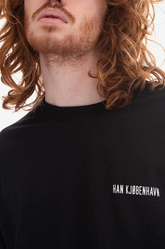 Памучна блуза с дълги ръкави Han Kjøbenhavn Logo Print Boxy Tee Long Sleeve Чоловічий