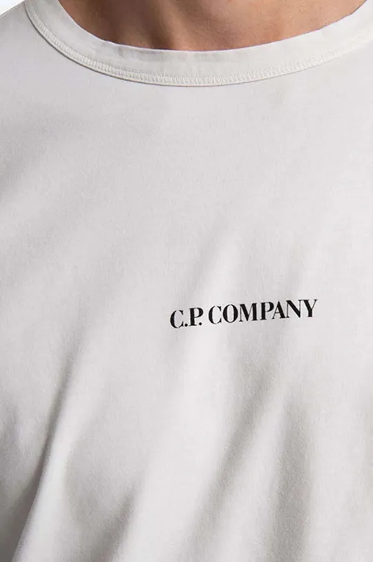 λευκό Βαμβακερή μπλούζα με μακριά μανίκια C.P. Company