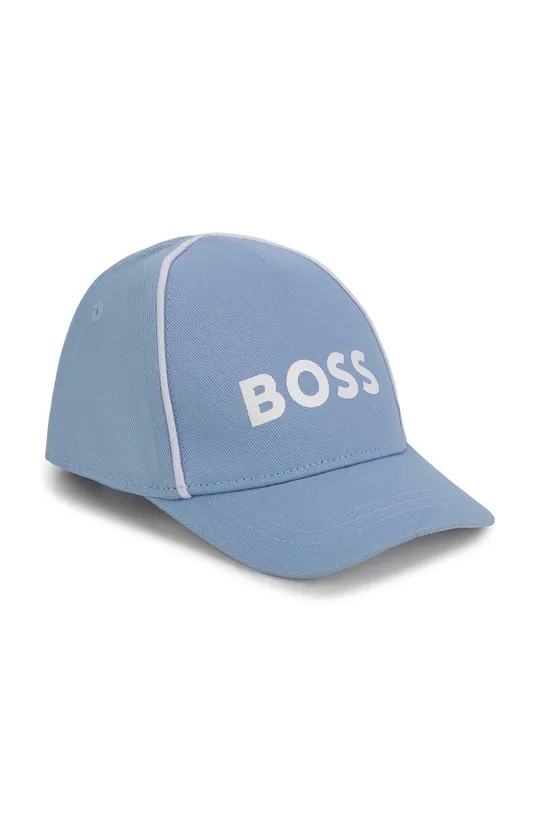 plava Pamučna kapa za djecu BOSS Za dječake