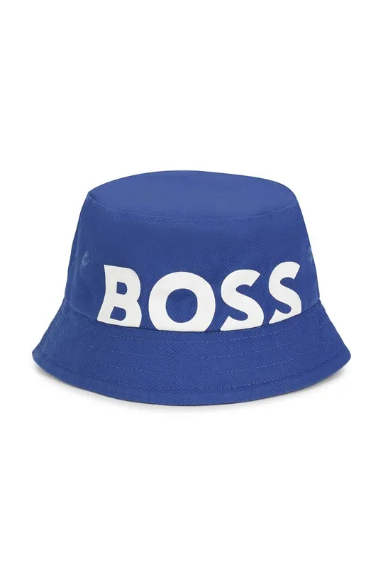 μπλε Αναστρέψιμο βαμβακερό παιδικό καπέλο BOSS Για αγόρια