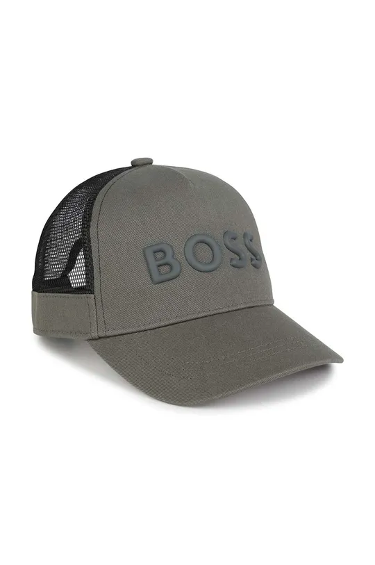 зелений Дитяча бавовняна шапка BOSS Для хлопчиків
