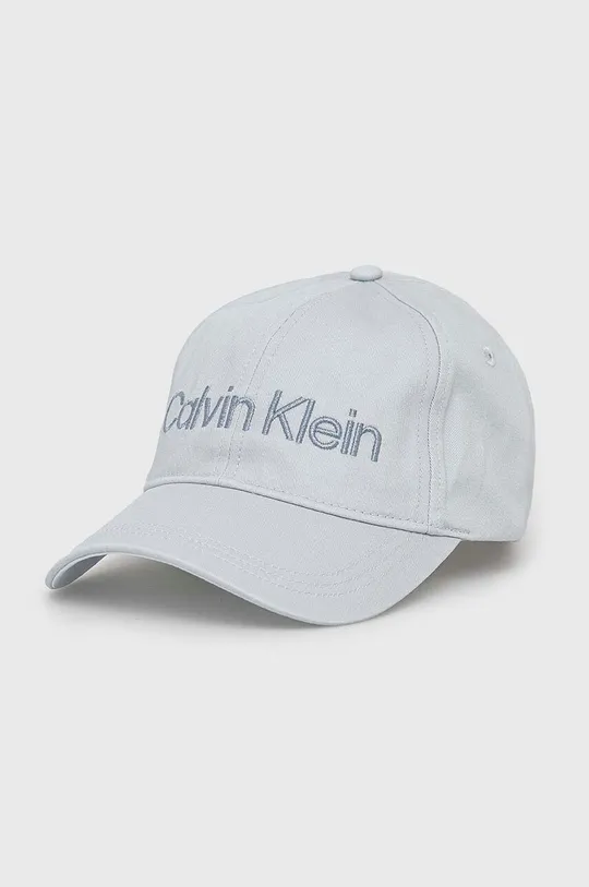 μπλε Βαμβακερό καπέλο του μπέιζμπολ Calvin Klein Γυναικεία