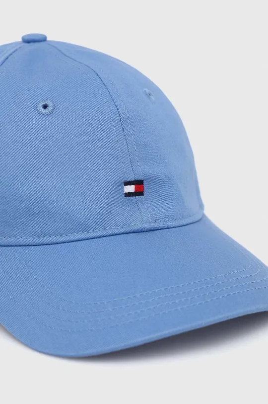 βαμβακερό καπέλο του μπέιζμπολ Tommy Hilfiger μπλε
