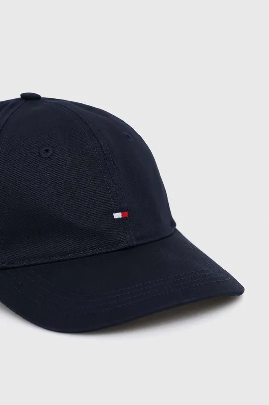 βαμβακερό καπέλο του μπέιζμπολ Tommy Hilfiger σκούρο μπλε