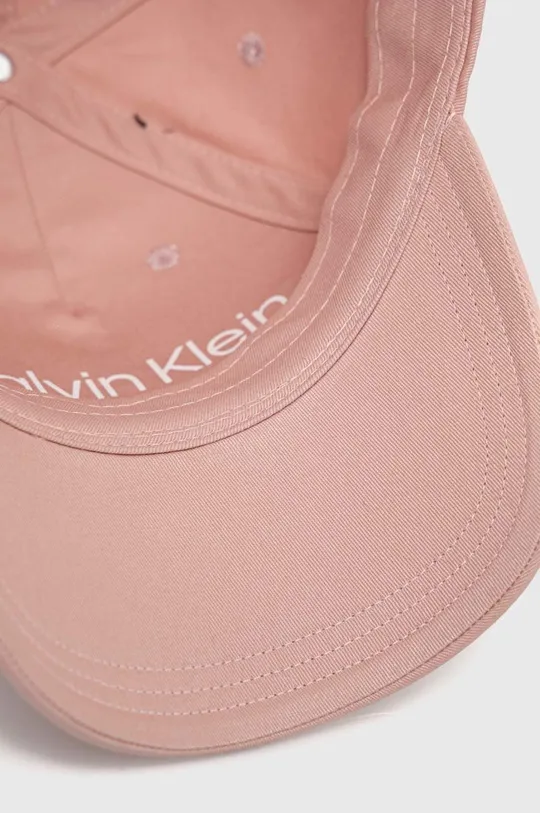 roza Pamučna kapa sa šiltom Calvin Klein