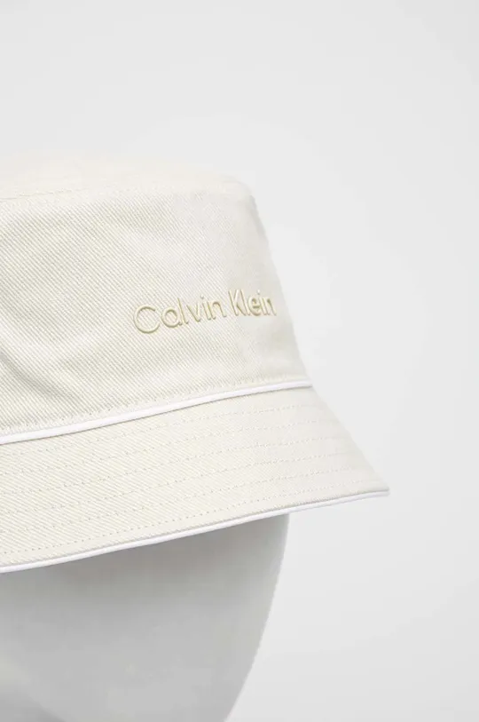 Calvin Klein kapelusz bawełniany beżowy