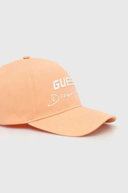 πορτοκαλί Βαμβακερό καπέλο του μπέιζμπολ Guess
