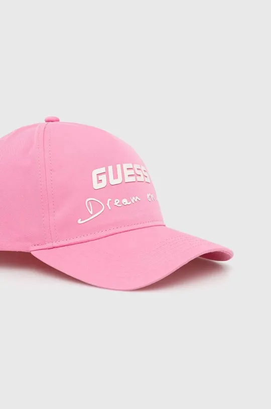 rózsaszín Guess pamut baseball sapka