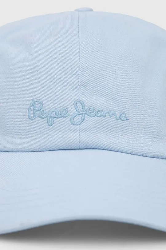 Βαμβακερό καπέλο του μπέιζμπολ Pepe Jeans μπλε