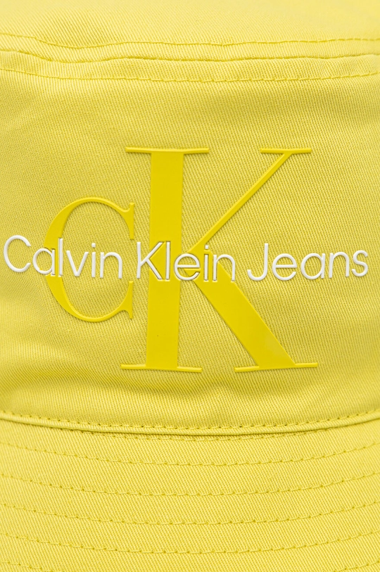 Calvin Klein Jeans kapelusz bawełniany żółty