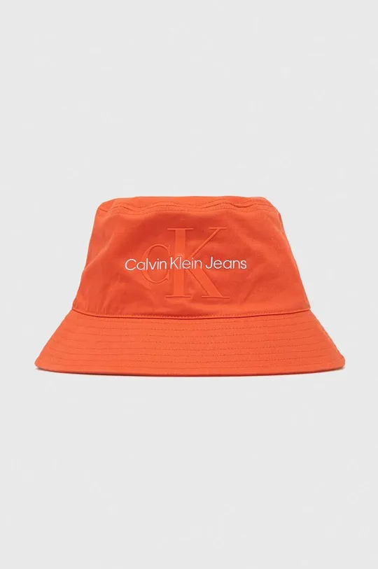 pomarańczowy Calvin Klein Jeans kapelusz bawełniany Damski