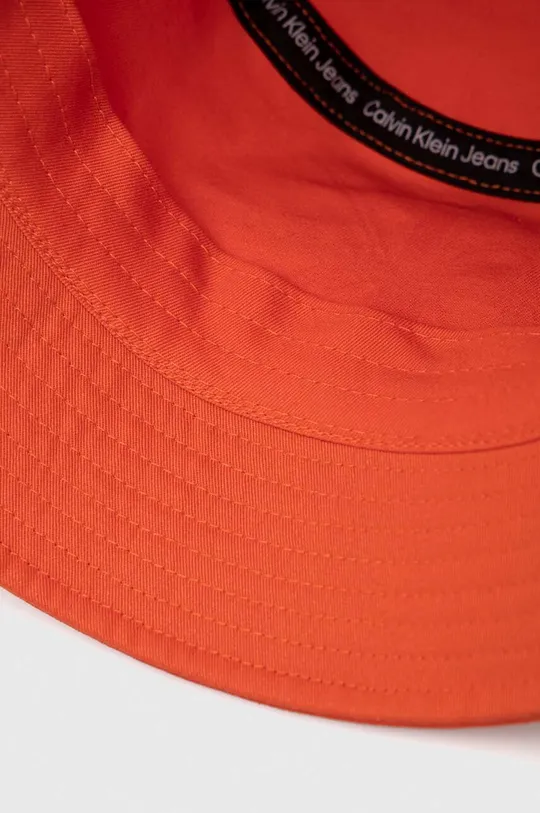 oranžová Bavlnený klobúk Calvin Klein Jeans