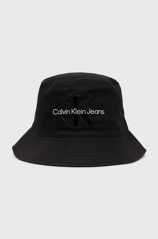 czarny Calvin Klein Jeans kapelusz bawełniany Damski