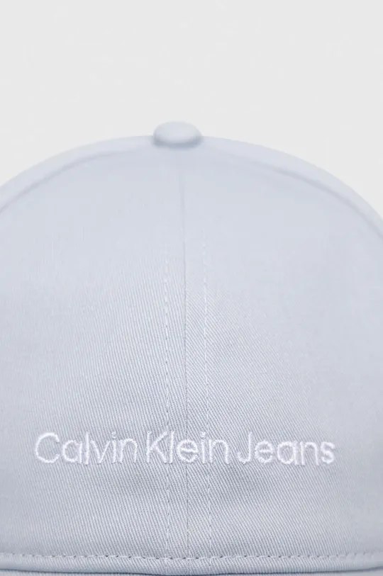 Bombažna bejzbolska kapa Calvin Klein Jeans modra