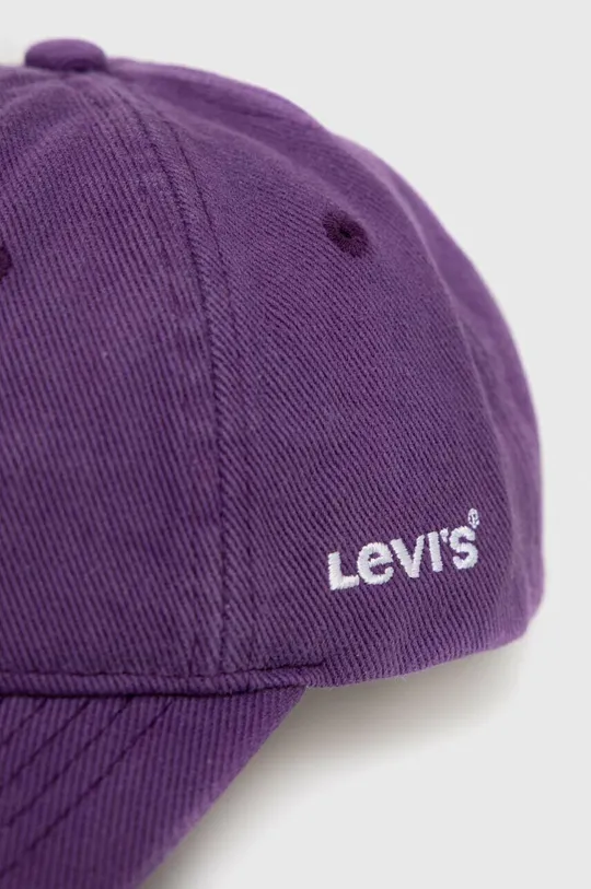 Κοτλέ καπέλο μπέιζμπολ Levi's μωβ