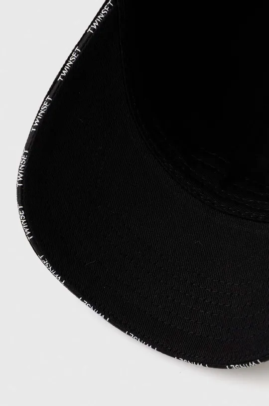 μαύρο Βαμβακερό καπέλο του μπέιζμπολ Twinset