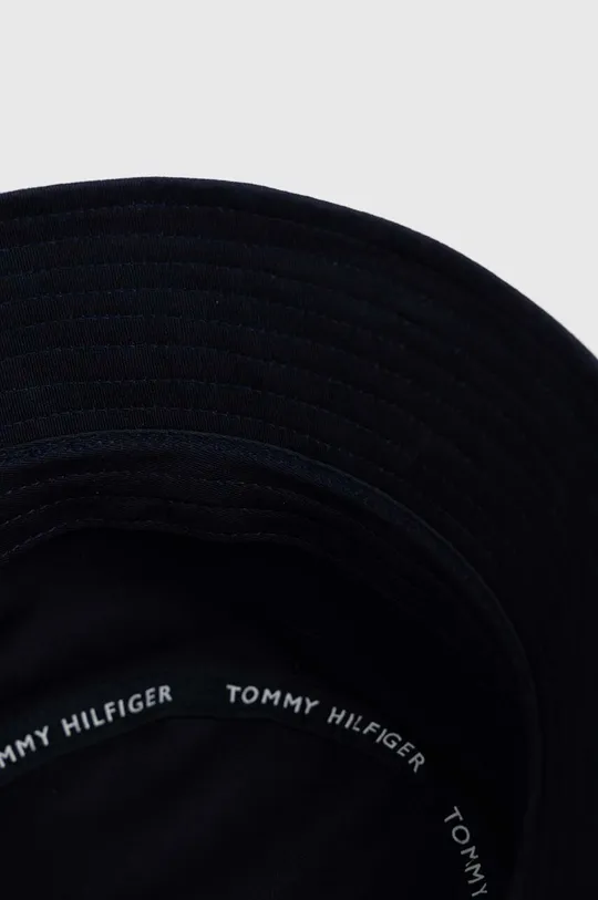 tmavomodrá Bavlnený klobúk Tommy Hilfiger