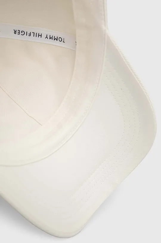λευκό Βαμβακερό καπέλο του μπέιζμπολ Tommy Hilfiger