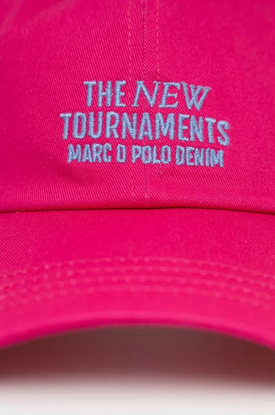 Βαμβακερό καπέλο του μπέιζμπολ Marc O'Polo DENIM ροζ