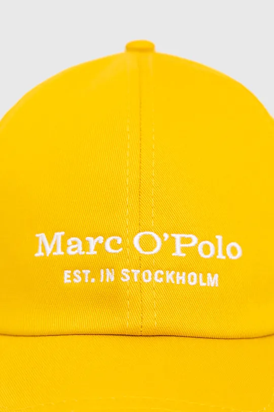 Marc O'Polo czapka z daszkiem bawełniana żółty