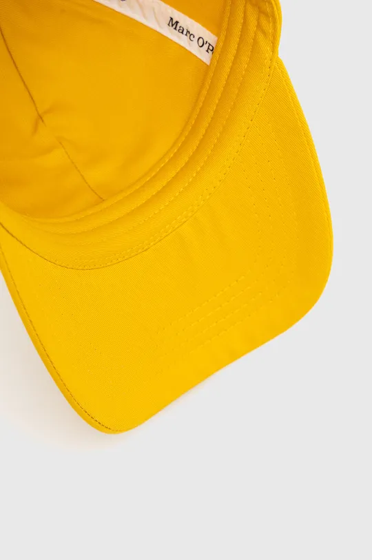 żółty Marc O'Polo czapka z daszkiem bawełniana