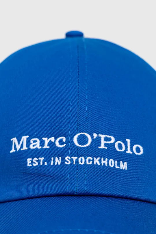 Βαμβακερό καπέλο του μπέιζμπολ Marc O'Polo μπλε