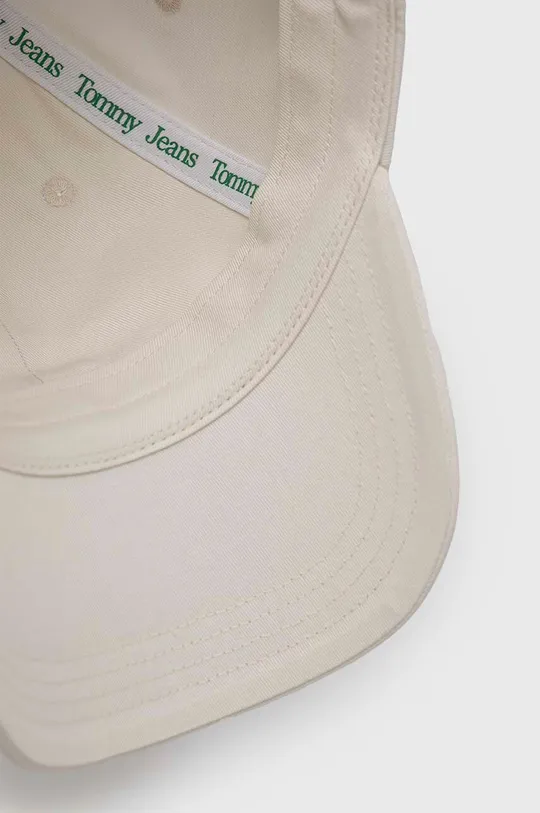 λευκό Βαμβακερό καπέλο του μπέιζμπολ Tommy Jeans