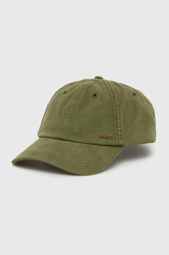 zielony Superdry czapka z daszkiem bawełniana Damski