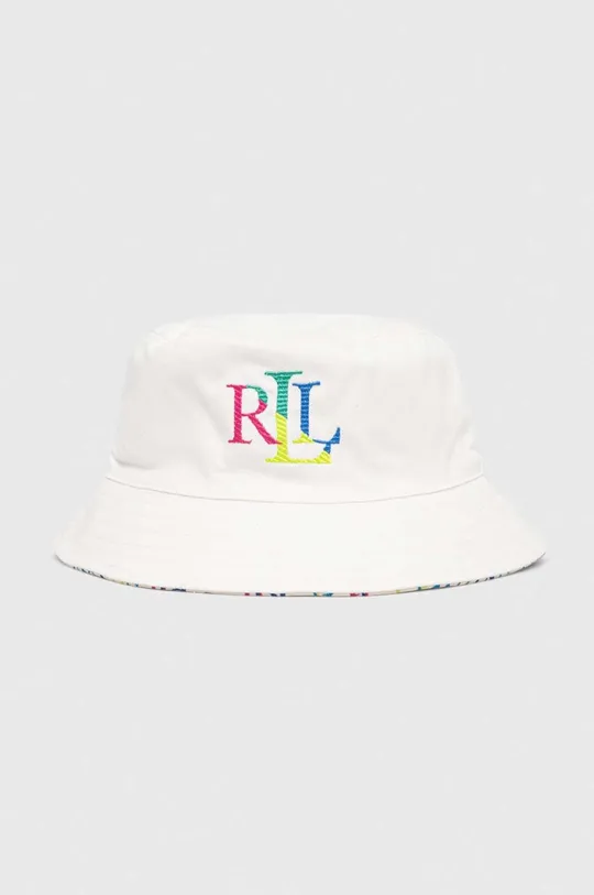 λευκό Αναστρέψιμο βαμβακερό καπέλο Lauren Ralph Lauren Γυναικεία