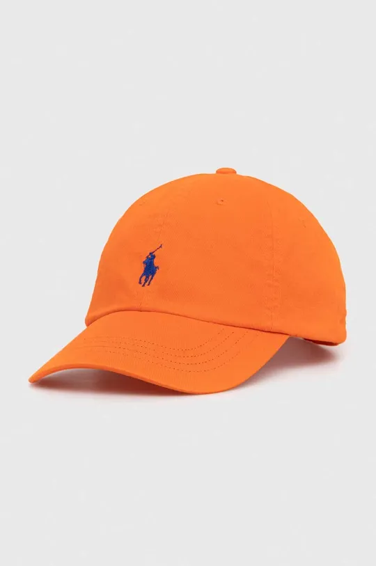 oranžna Bombažna bejzbolska kapa Polo Ralph Lauren Ženski