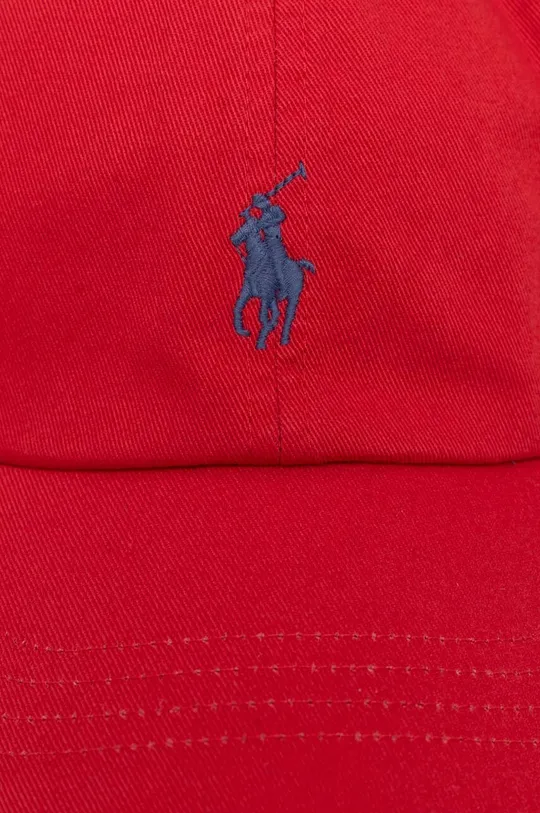 Βαμβακερό καπέλο του μπέιζμπολ Polo Ralph Lauren κόκκινο