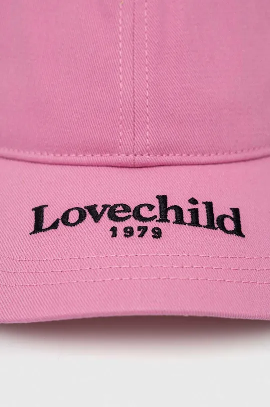 Lovechild czapka z daszkiem bawełniana różowy
