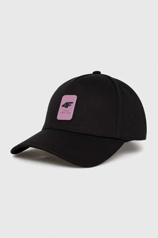 μαύρο Βαμβακερό καπέλο του μπέιζμπολ 4F Γυναικεία