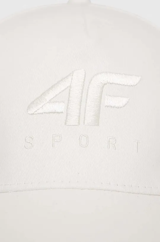 4F czapka z daszkiem bawełniana biały
