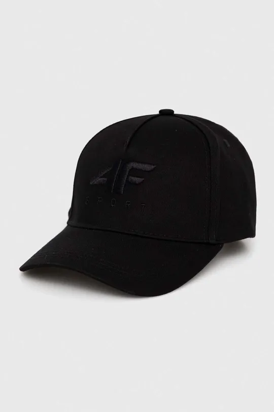 czarny 4F czapka z daszkiem bawełniana Damski
