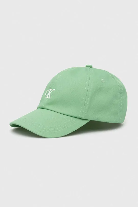 πράσινο Παιδικό βαμβακερό καπέλο μπέιζμπολ Calvin Klein Jeans Για κορίτσια