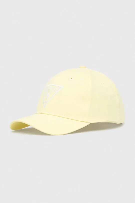 żółty Guess czapka z daszkiem bawełniana Dziewczęcy