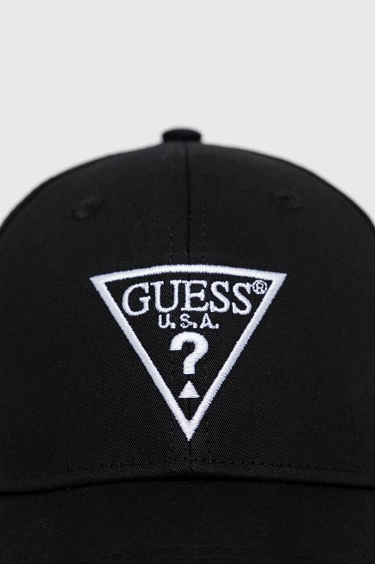 Βαμβακερό καπέλο μπέιζμπολ Guess <p> Κύριο υλικό: 100% Βαμβάκι Φόδρα: 100% Πολυεστέρας</p>