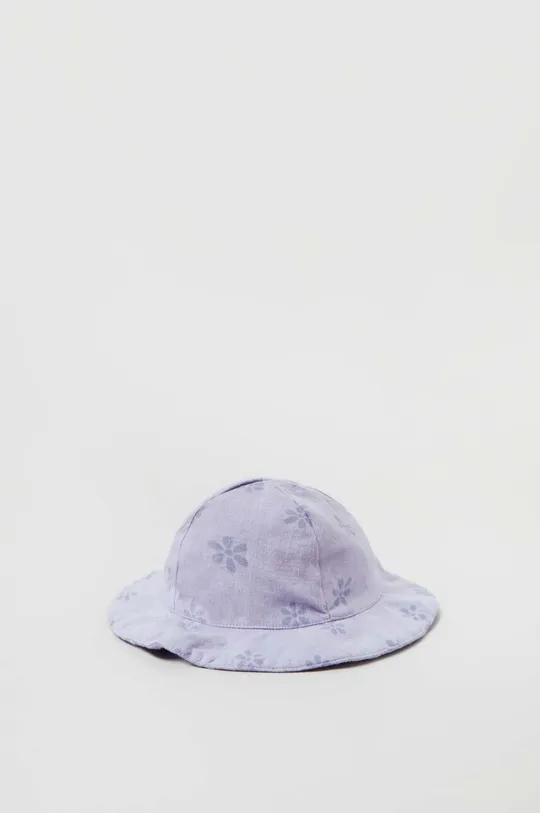 vijolična Otroški bombažni klobuk OVS Dekliški