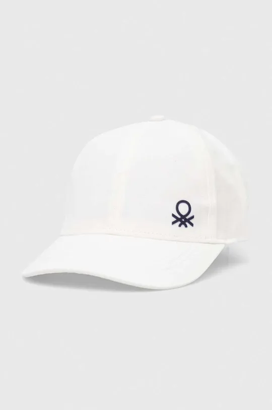 λευκό Παιδικό βαμβακερό καπέλο μπέιζμπολ United Colors of Benetton Για κορίτσια