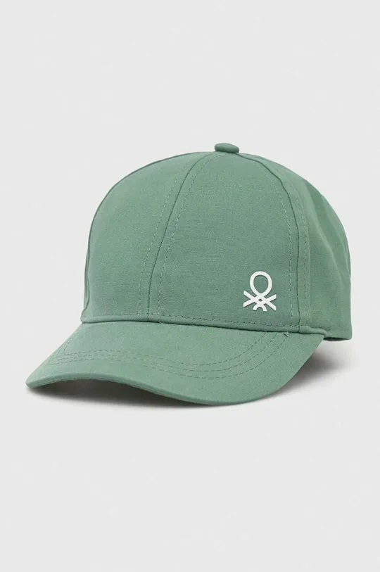 πράσινο Παιδικό βαμβακερό καπέλο μπέιζμπολ United Colors of Benetton Για κορίτσια