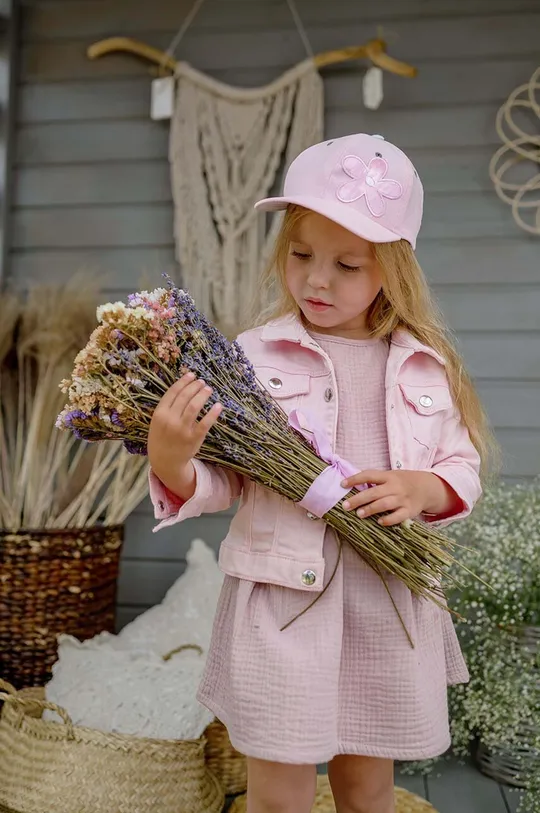 рожевий Дитяча бавовняна шапка Jamiks Для дівчаток