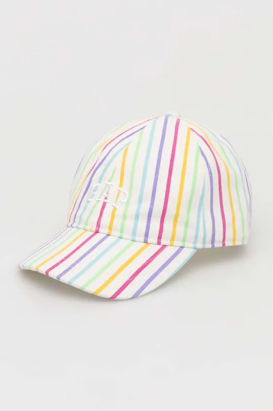 multicolor GAP czapka z daszkiem bawełniana dziecięca Dziewczęcy
