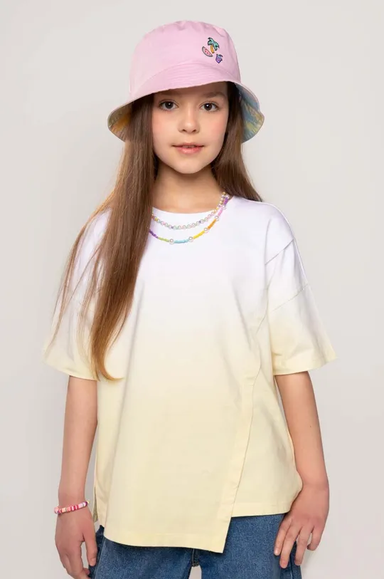 Детская двусторонняя хлопковая шляпа Coccodrillo Для девочек