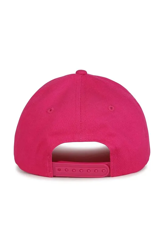 Dkny czapka z daszkiem bawełniana dziecięca różowy