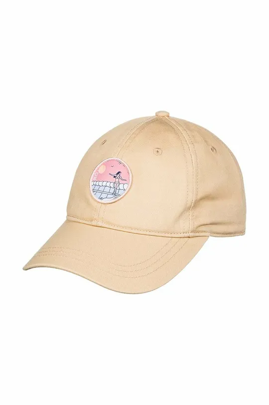 Παιδικό βαμβακερό καπέλο μπέιζμπολ Roxy μπεζ