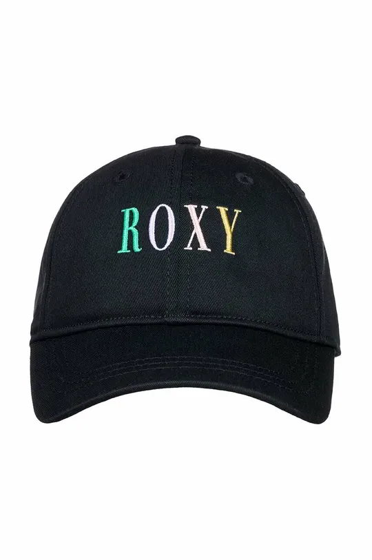 Otroška bombažna bejzbolska kapa Roxy črna