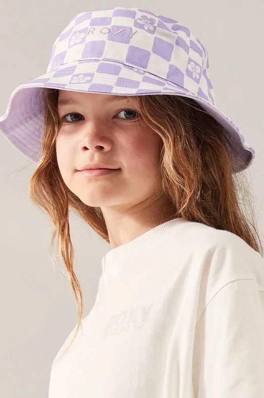 Roxy kapelusz bawełniany dziecięcy fioletowy